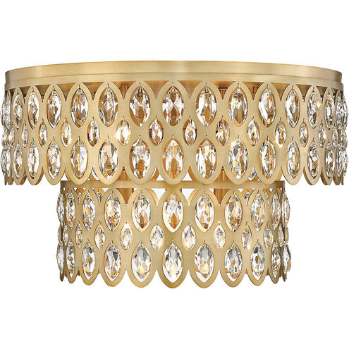Dealey 9 Light 20 inch Heirloom Brass Flush Mount Ceiling Light