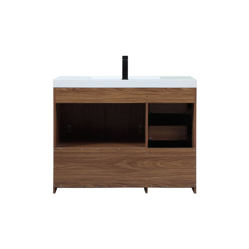 Wyatt 42 X 22 X 34 inch Walnut Brown Vanity Sink Set