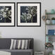 Midnight Lilies Black and Blue and Neutral and White Framed Art
