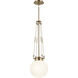 Albers LED 10.5 inch Muted Brushed Gold Pendant Ceiling Light in Brushed Gold and Champagne Bronze