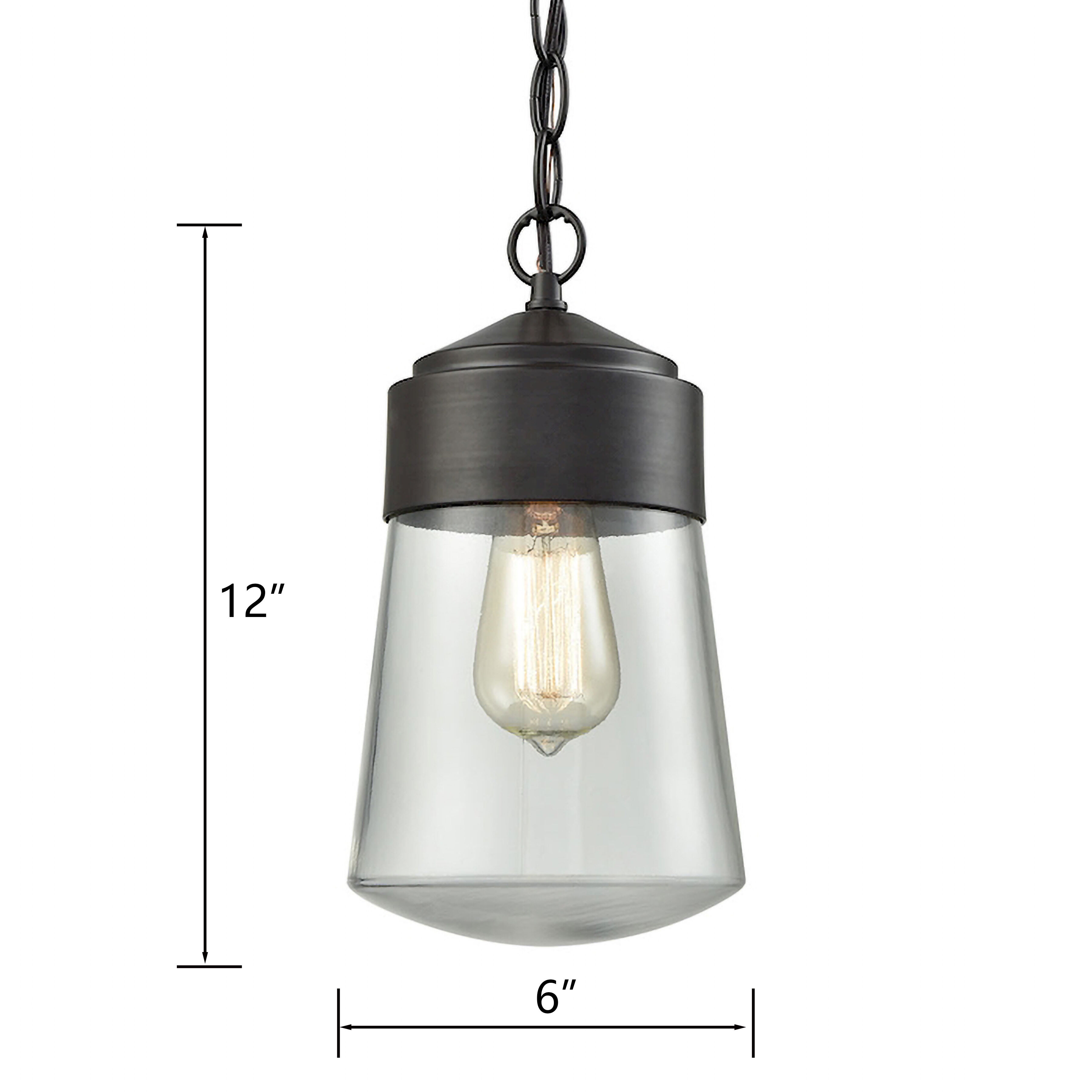 Mullen Gate 1 Light 6 inch Oil Rubbed Bronze Outdoor Pendant