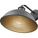 Hammond 1 Light 10.5 inch Hammered Black with Matte Gold Interior Exterior Wall Mount