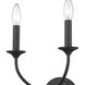 Arabella 2 Light 10 inch Matte Black Wall Sconce Wall Light