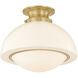 Celine 1 Light 11 inch Aged Brass Semi Flush Ceiling Light
