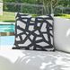 Draft 20 inch Cream and Onyx Outdoor Pillow