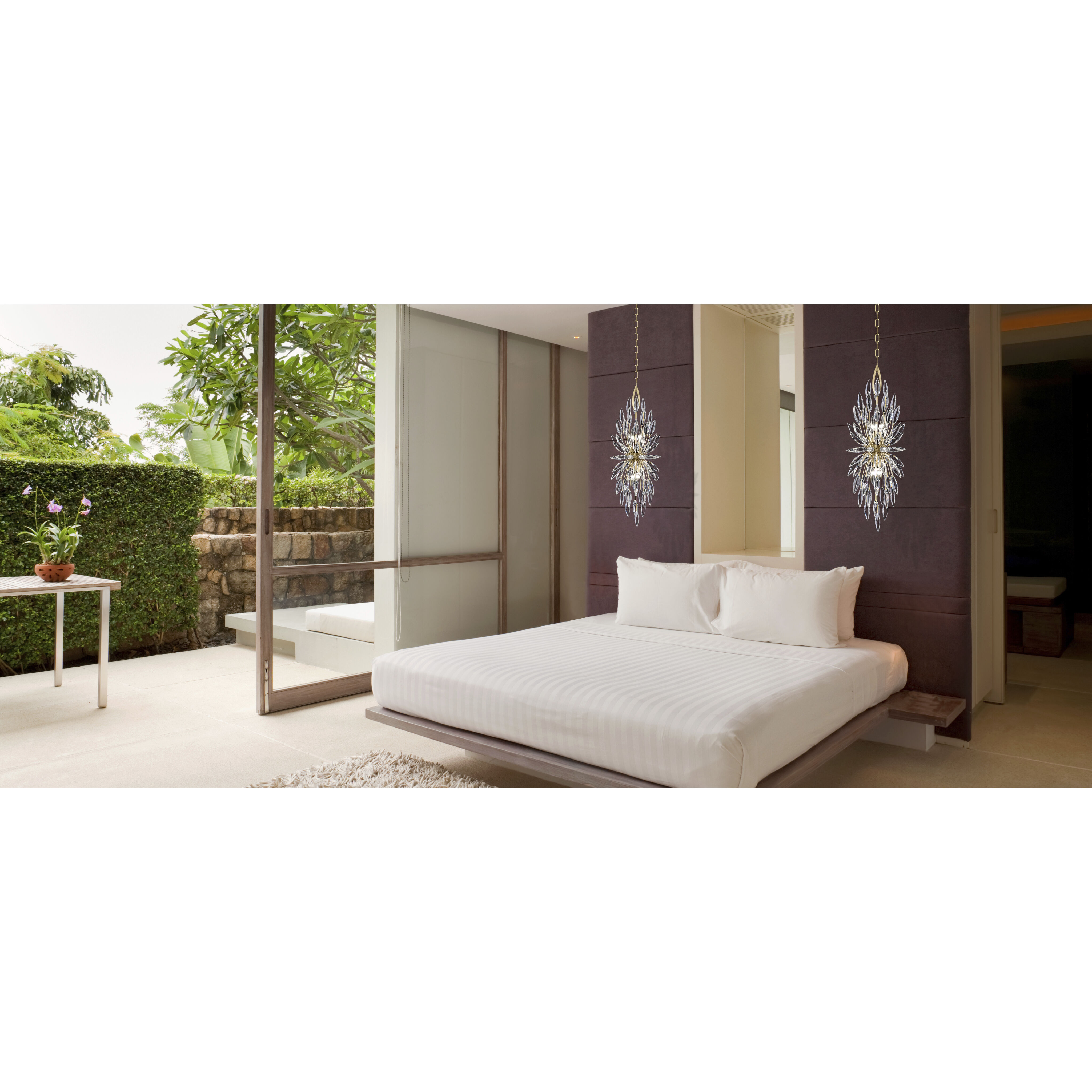 Lily Buds Pendant Ceiling Light in Silver