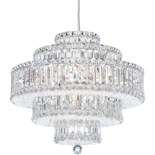 Plaza 22 Light Stainless Steel Pendant Ceiling Light in Optic, Adjustable Height