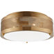 Vander 3 Light 12 inch Satin Brass Ceiling Flush Mount Ceiling Light