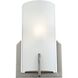 Zenith 1 Light 8 inch Brushed Nickel ADA Sconce Wall Light