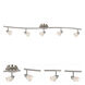 Serpentine 5 Light 120V Dark Bronze Rail Fixture Ceiling Light in Cone White Metal