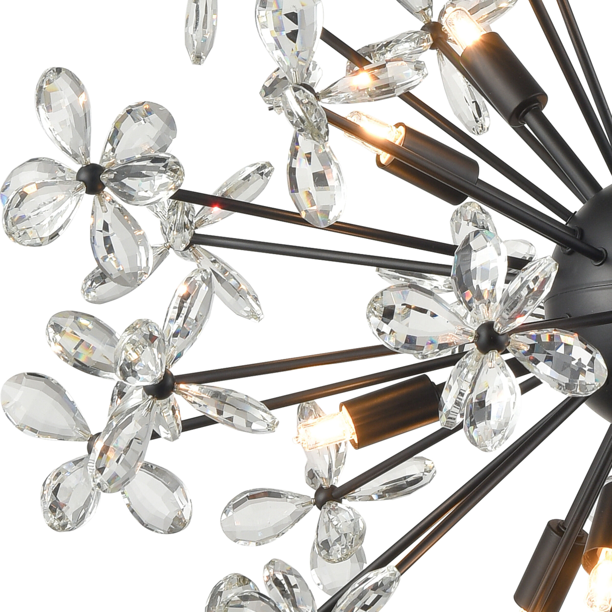 Adelle 8 Light 19.6 inch Matte Black Chandelier Ceiling Light