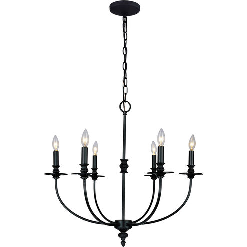 Trinity 6 Light 25 inch Oil Rubbed Bronze Chandelier Ceiling Light
