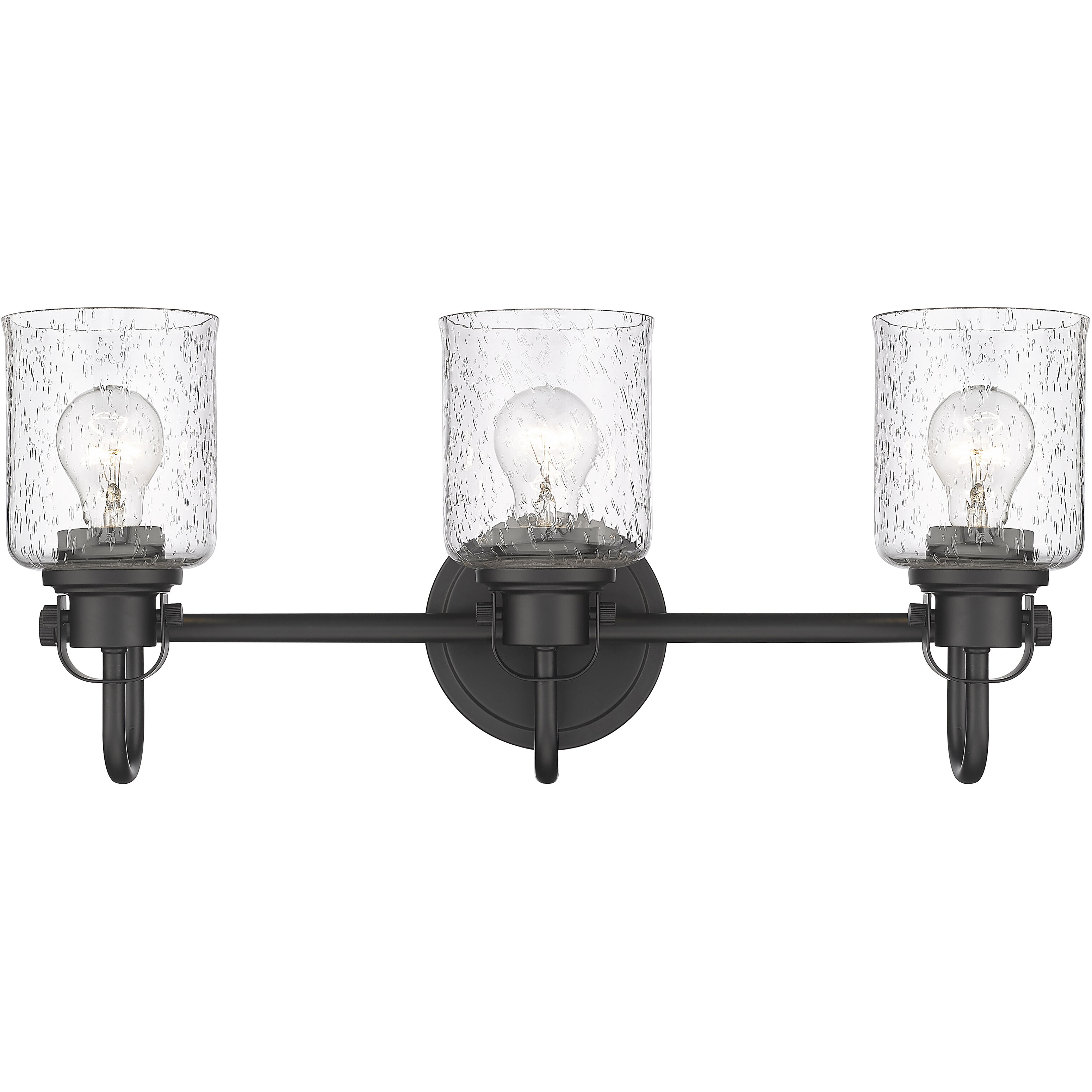 Kinsley 3 Light 22 inch Matte Black Vanity Wall Light