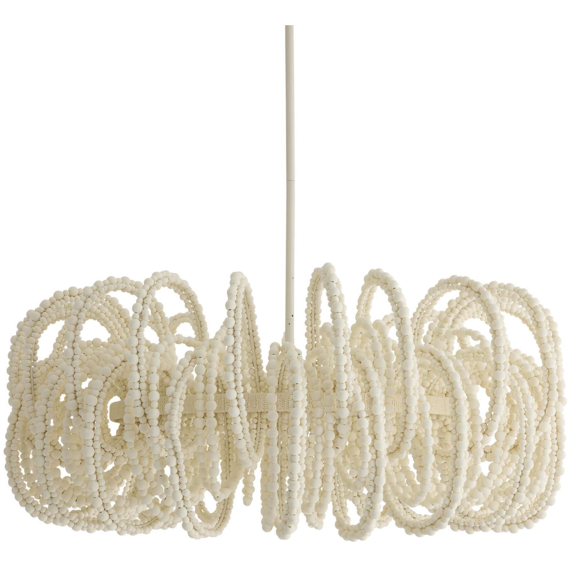 Keely 6 Light 36 inch White Chandelier Ceiling Light