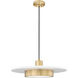 Ludo Pendant Ceiling Light in Matte White and Modern Gold