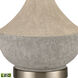 Wendover 25 inch 9.00 watt Polished Concrete with Brushed Steel Table Lamp Portable Light