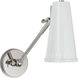 Thomas O'Brien Antonio 1 Light 4.5 inch Polished Nickel Adjustable One Arm Wall Lamp Wall Light in Antique White