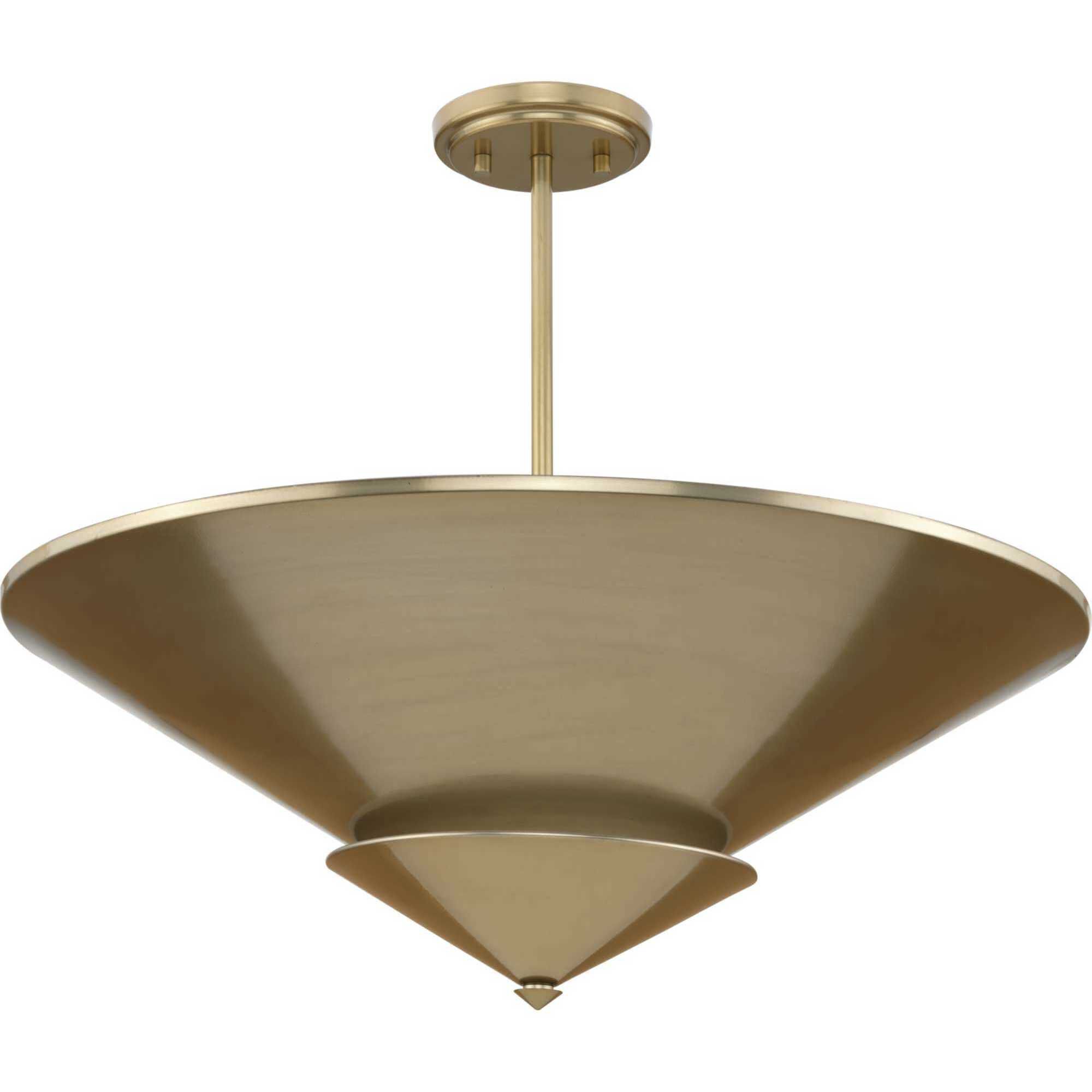 Pinellas 4 Light 25 inch Soft Gold Semi-Flush Mount Ceiling Light, Design Series