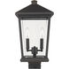 Beacon 2 Light 19.5 inch Oil Rubbed Bronze Outdoor Post Mount Fixture in 8