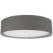 Dalton LED 16 inch Gray Flush Mount Ceiling Light in Textured Linen Shade
