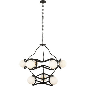 Black Betty 9 Light 36 inch Carbon and French Gold Chandelier Ceiling Light