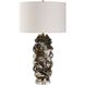 Cuoco 31.75 inch 150 watt Chocolate Brown and Off White with Crystal Table Lamp Portable Light