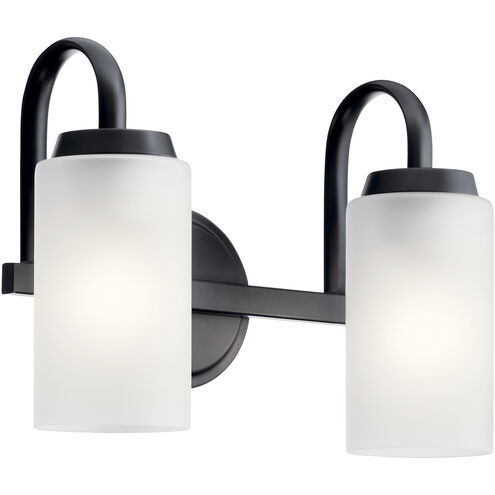 Kennewick 2 Light 13.25 inch Black Bath Vanity Light Wall Light