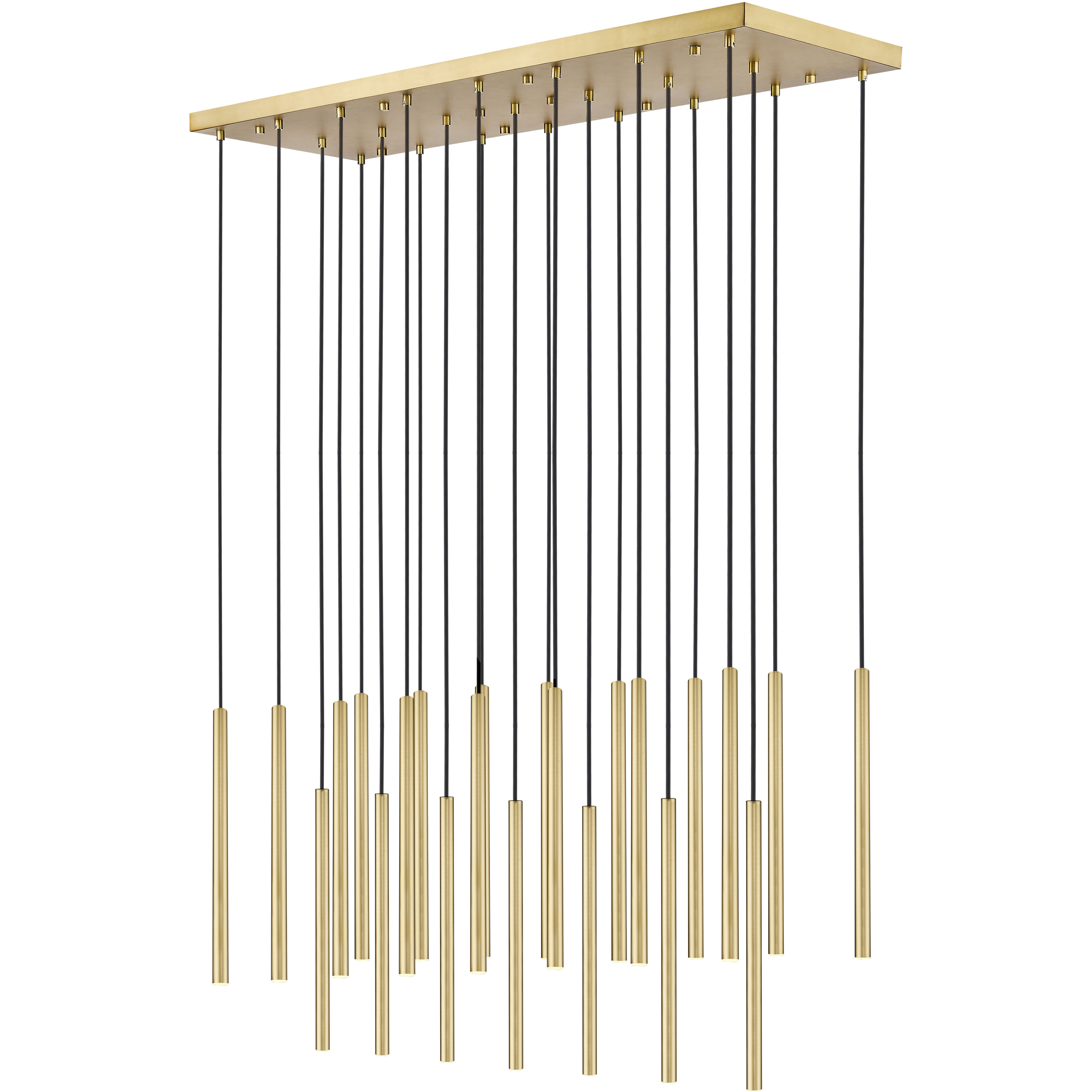 Forest Linear Chandelier Ceiling Light in Modern Gold