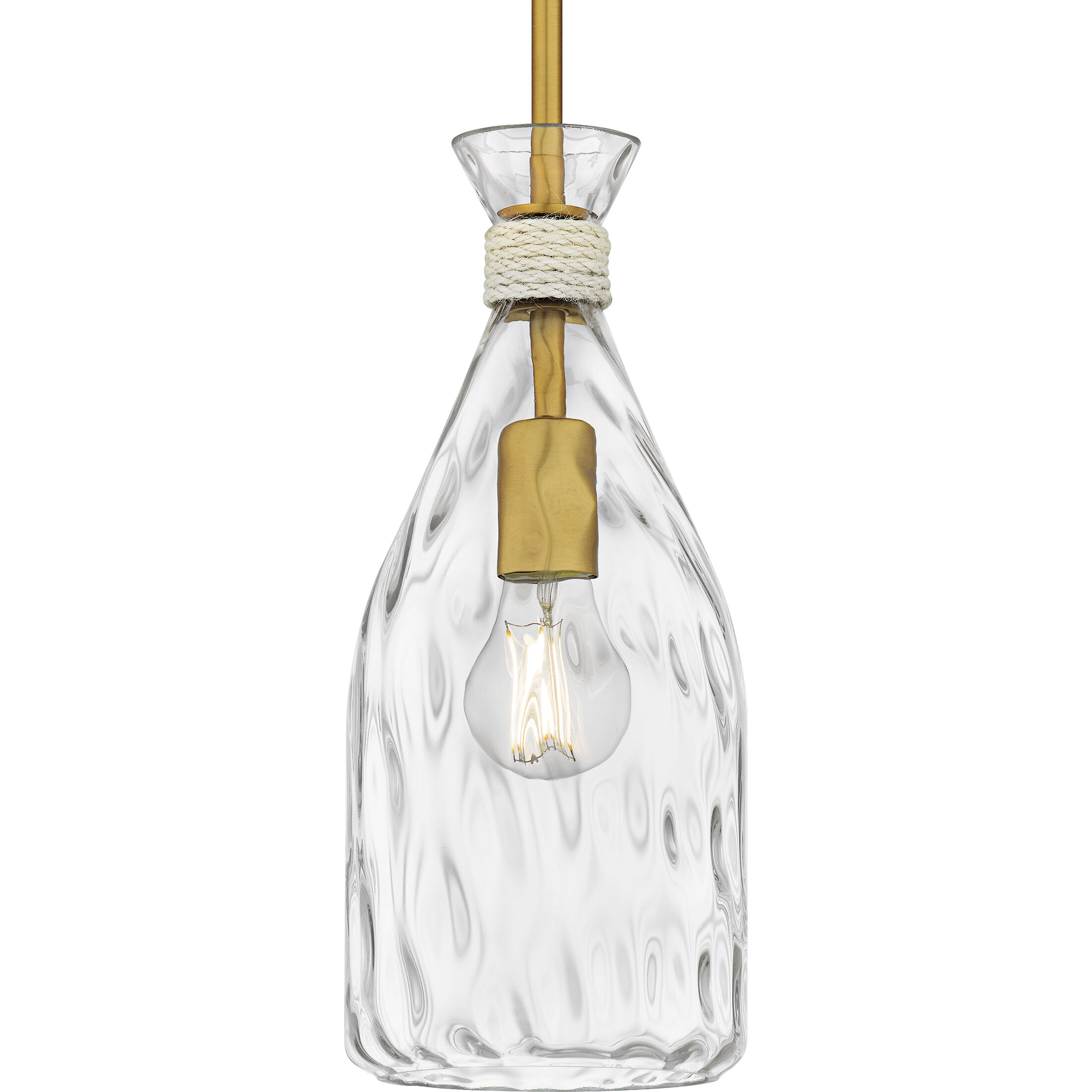 Govada 1 Light 6 inch Brushed Gold Mini Pendant Ceiling Light, Small