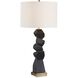 Demelo 31 inch 150 watt Walnut and Antique Brass Table Lamp Portable Light