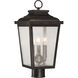 Irvington Manor 3 Light 8.50 inch Post Light & Accessory