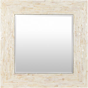 Iridescent 31.9 X 31.9 inch Ivory Mirror, Square