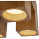 Bosco 15 inch Natural Oak Flush Mount Ceiling Light