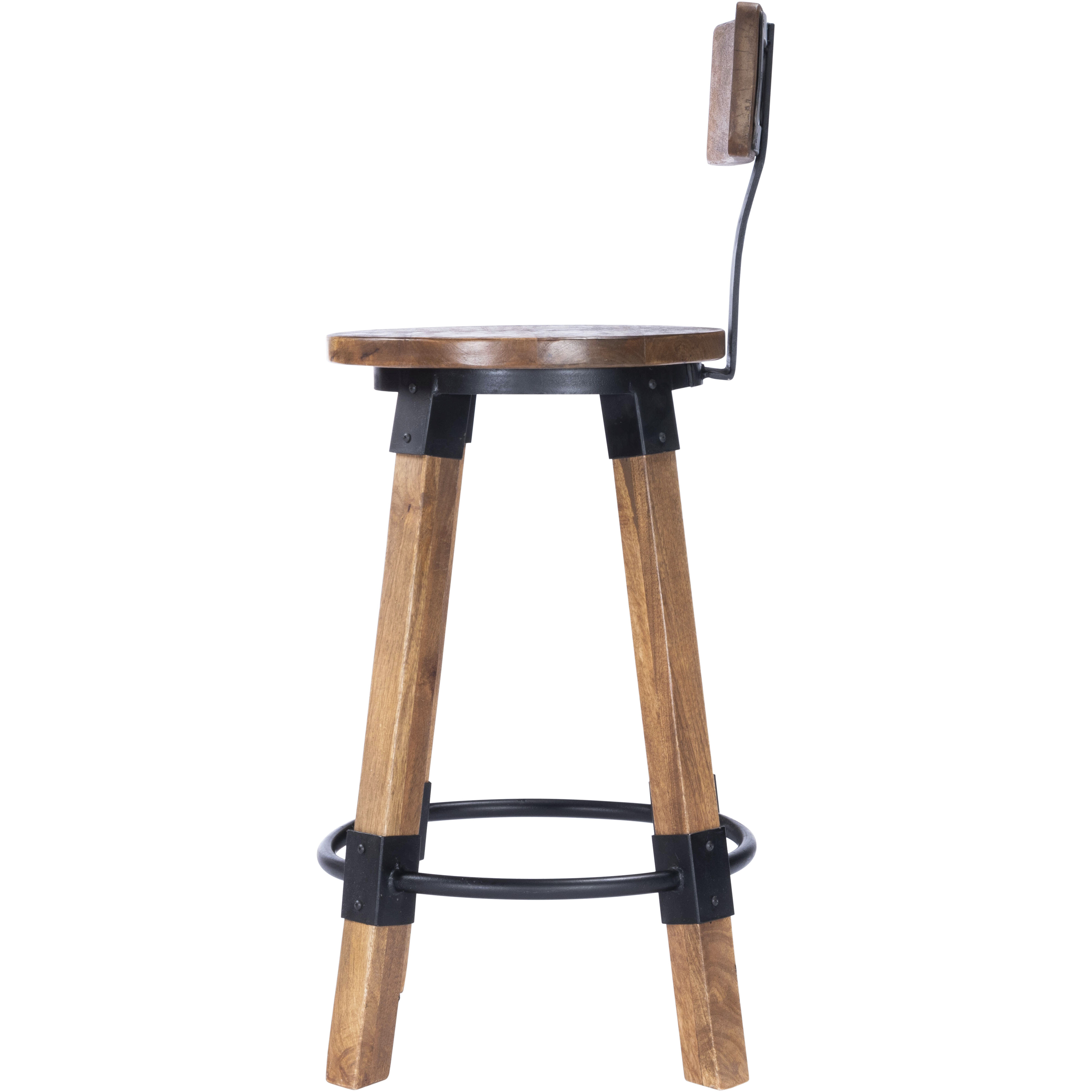 Masterson Wood & Metal Bar Stool
