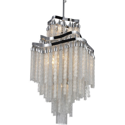Storm 10 Light 19 inch Chrome Down Chandelier Ceiling Light