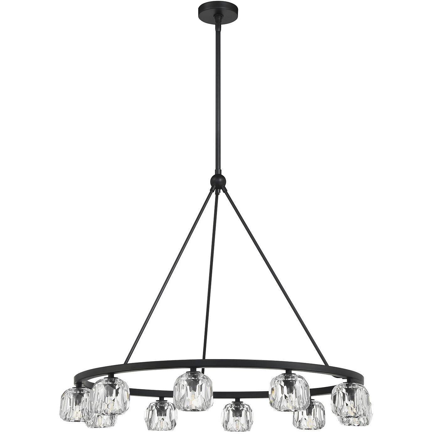 Aragon 10 Light 36 inch Matte Black Chandelier Ceiling Light