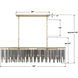 Gemma 6 Light 52 inch Modern Gold Linear Chandelier Ceiling Light