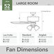 Techne 52 inch Matte Black with Dark Gray Oak/Matte Black Blades Ceiling Fan