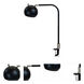 Aria 20 inch Black and Satin Nickel Clip-On Table Lamp Portable Light