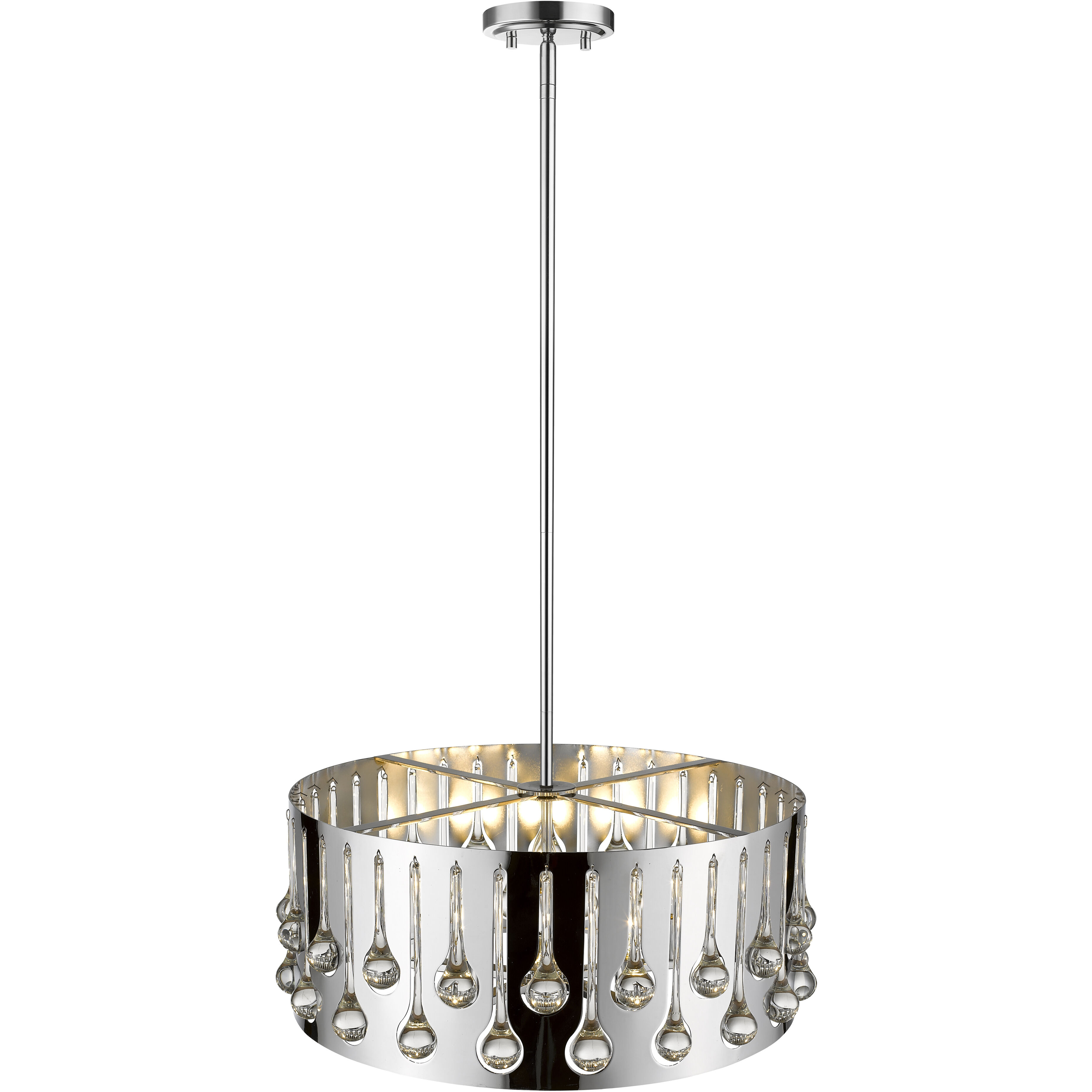 Oberon 5 Light 21 inch Chrome Pendant Ceiling Light