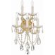 Maria Theresa Sconce Wall Light in Clear Hand Cut, Gold