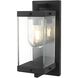 Keaton 1 Light 15 inch Black Outdoor Wall Sconce