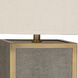 Anna 28.75 inch 150 watt Faux Brown Snakeskin with Aged Brass Table Lamp Portable Light, Aged Brass Accents