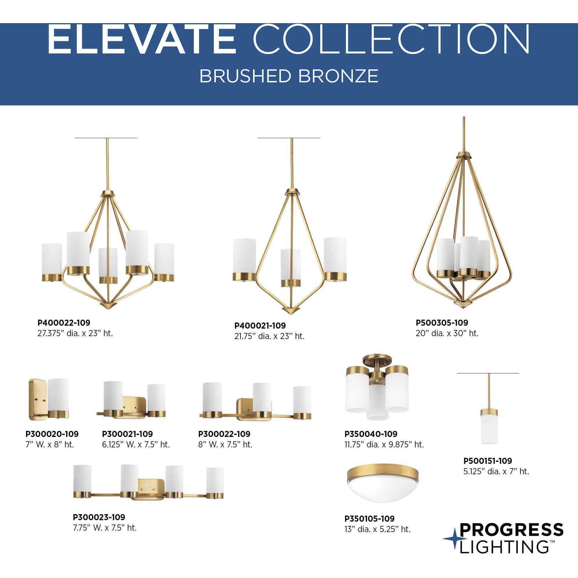 Elevate 1 Light 5 inch Brushed Bronze Mini-Pendant Ceiling Light, Design Series