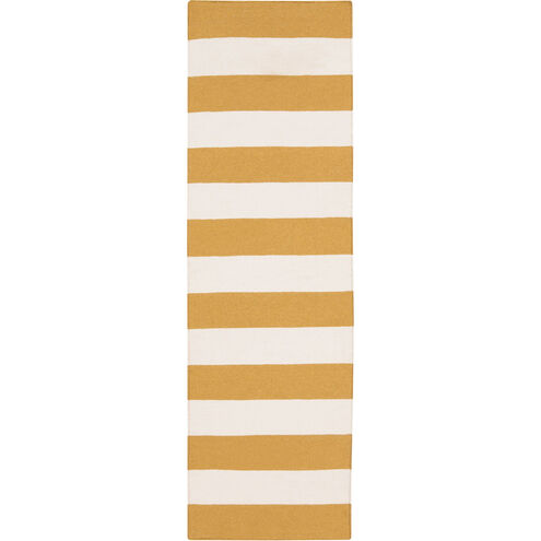 Frontier 96 X 30 inch Mustard, Ivory Rug