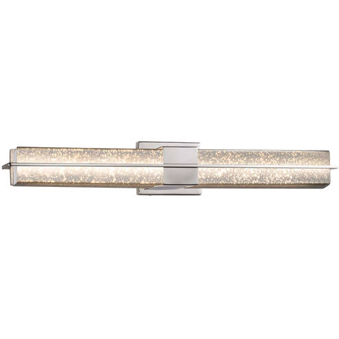 Fusion LED 30 inch Matte Black Linear Wall/Bath Wall Light in Opal Fusion