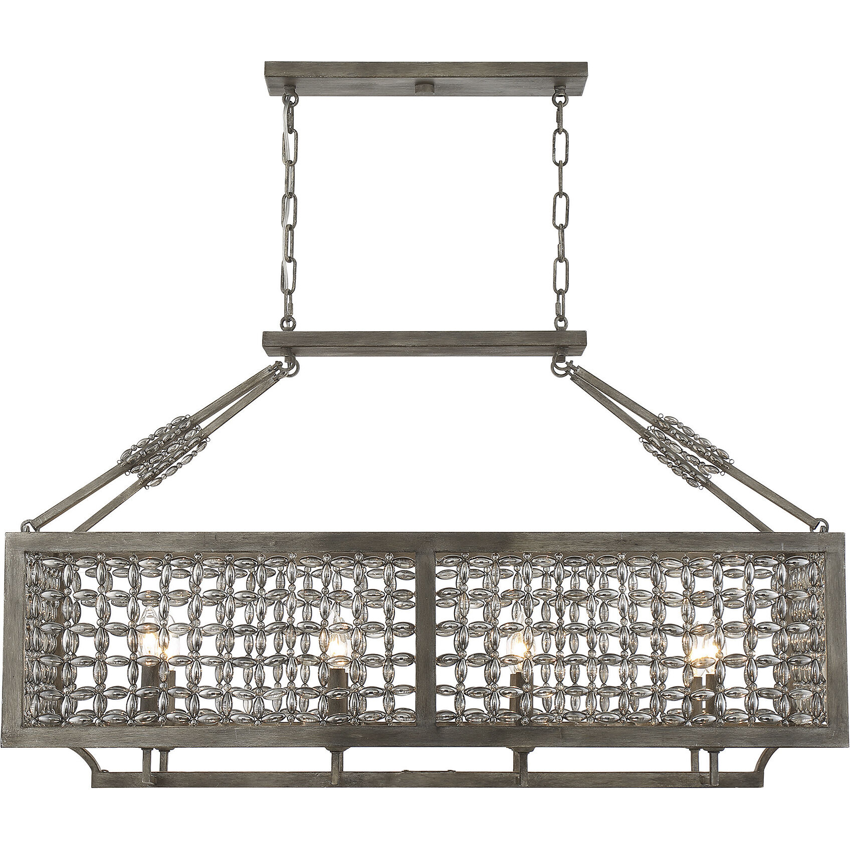 Tyanna 8 Light 40 inch Aspen Linear Chandelier Ceiling Light