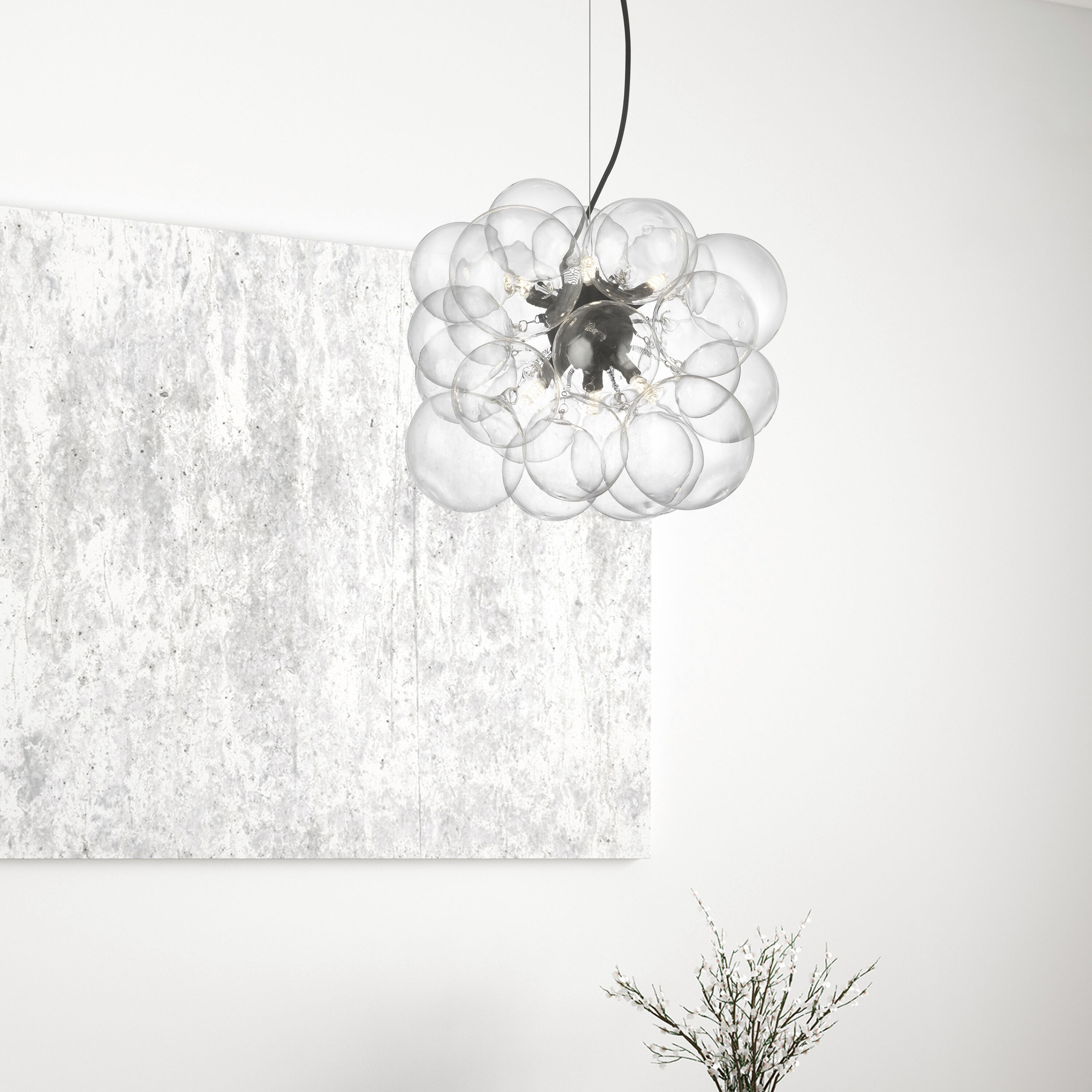 Comet 6 Light 20 inch Clear with Matte Black Chandelier Ceiling Light