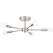 Delayne 5 Light 16 inch Brushed Nickel Semi-Flush Mount Ceiling Light