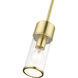 Quincy 1 Light 4.75 inch Satin Brass Mini Pendant Ceiling Light